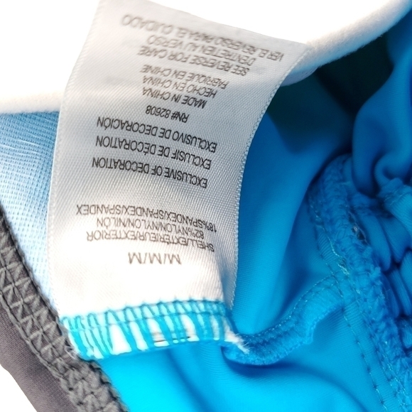 New Free Country Blue Blk Cinch Side Swim Sz 8-10 - Picture 6 of 11